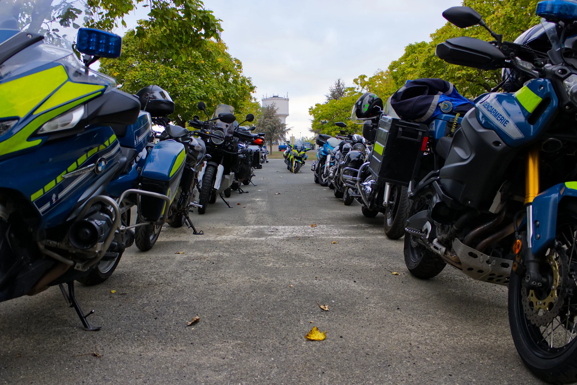 Les motos photographiées lors de la journée Trajectoire avec la gendarmerie